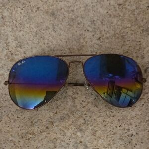 Ray-Ban Aviator Sunglasses - Multicolor and Brown